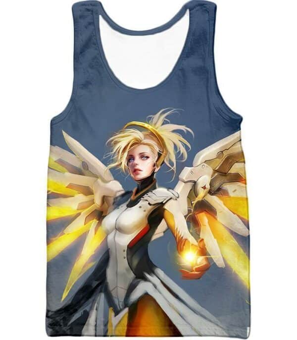 Overwatch Team Healer Flying Mercy Hoodie - Tank Top