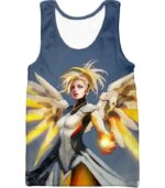 Overwatch Team Healer Flying Mercy Zip Up Hoodie - Tank Top