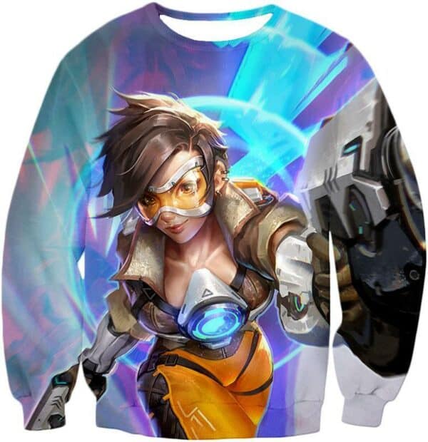 Overwatch Time Travelling Hero Tracer Hoodie - Sweatshirt