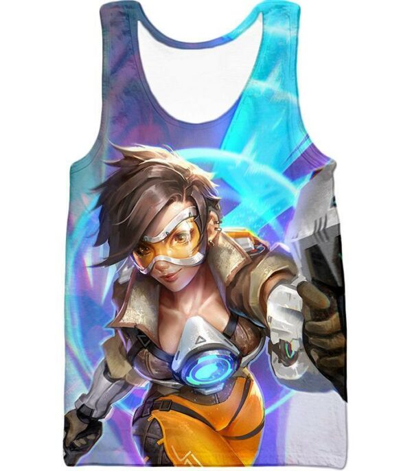 Overwatch Time Travelling Hero Tracer Hoodie - Tank Top