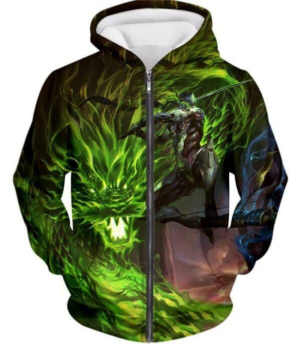 Overwatch Ultimate Fighting Ninja Cyborg Genji Hoodie - Zip Up Hoodie