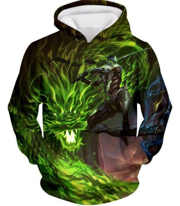 Overwatch Ultimate Fighting Ninja Cyborg Genji Zip Up Hoodie - Hoodie