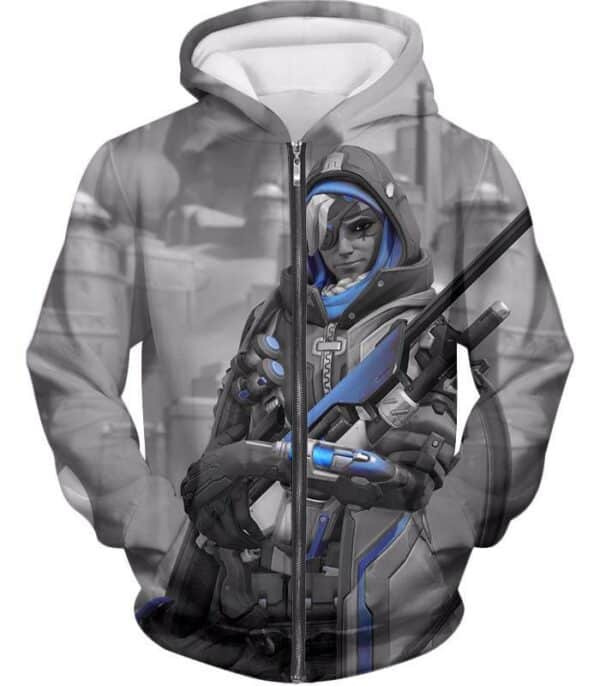 Overwatch Ultimate Sniper Support Hero Ana Hoodie - Overwatch Hoodie - Zip Up Hoodie