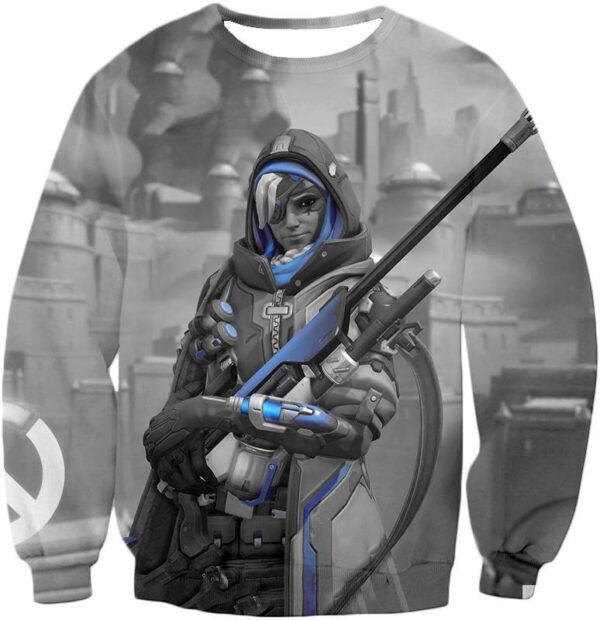 Overwatch Ultimate Sniper Support Hero Ana Zip Up Hoodie - Sweatshirt