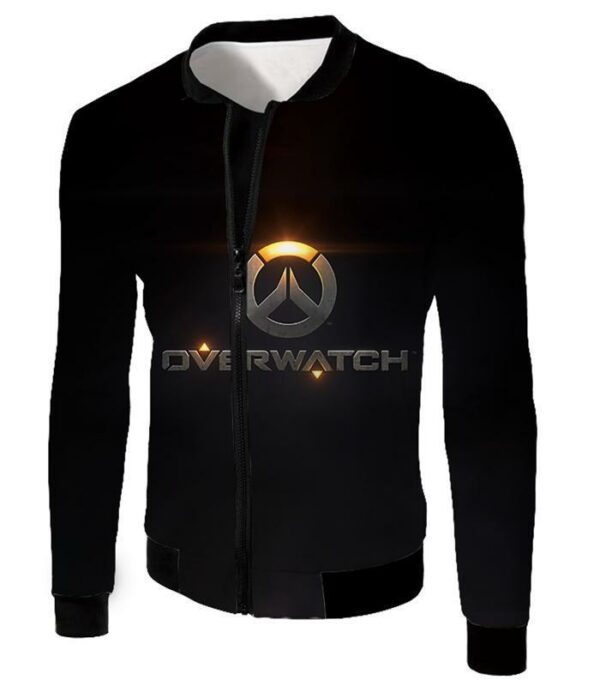 Overwatch Zip Up Hoodie - Overwatch Graphic Black Zip Up Hoodie - Jacket