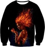 Cool HD Printed Dark Phoenix Black Hoodie - Sweatshirt