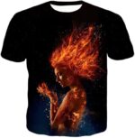 Cool HD Printed Dark Phoenix Black Hoodie - T-Shirt