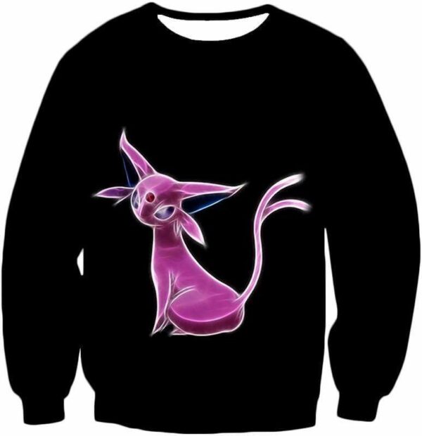 Pokemon Cool Eevee Psychic Evolution Epseon Black Hoodie  - Pokemon Hoodie - Sweatshirt