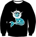 Pokemon Cool Eevee Water Evolution Vaporeon Black Hoodie  - Pokemon Hoodie - Sweatshirt