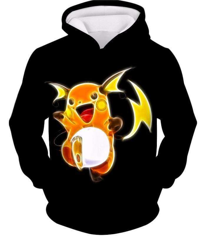 Pokemon Cool Thunder Pokemon Raichu Black Hoodie  - Pokemon Hoodie