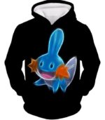 Pokemon Cute Water Type Pokemon Mudkip Cool Black Hoodie