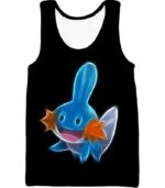 Pokemon Cute Water Type Pokemon Mudkip Cool Black Hoodie - Tank Top