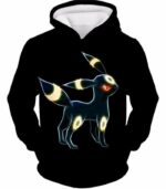 Pokemon Eevee Dark Pokemon Evolution Cool Umbreon Black Zip Up Hoodie  - Pokemon Zip Up Hoodie - Hoodie