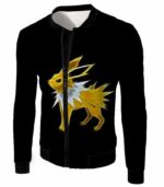 Pokemon Eevee Thunder Type Evolution Jolteon Black Hoodie  - Pokemon Hoodie - Jacket