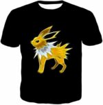 Pokemon Eevee Thunder Type Evolution Jolteon Black Hoodie  - Pokemon Hoodie - T-Shirt