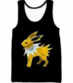 Pokemon Eevee Thunder Type Evolution Jolteon Black Hoodie  - Pokemon Hoodie - Tank Top