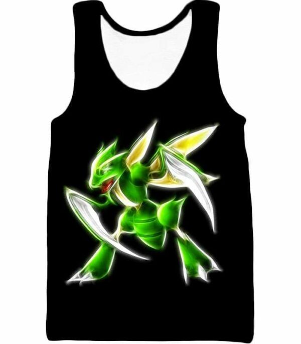 Pokemon Flying Bug Type Pokemon Scyther Cool Black Hoodie  - Pokemon Hoodie - Tank Top