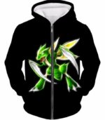 Pokemon Flying Bug Type Pokemon Scyther Cool Black Hoodie  - Pokemon Hoodie - Zip Up Hoodie