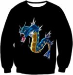 Pokemon Flying Water Type Pokemon Gyarados Black Hoodie  - Pokemon Hoodie - Sweatshirt