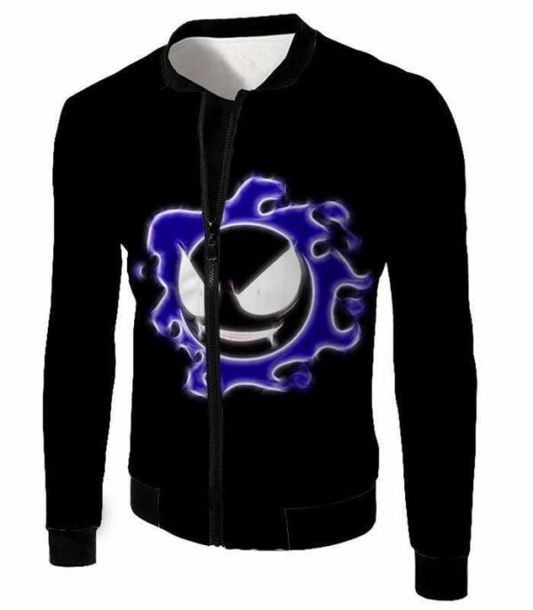 Pokemon Ghastly Ghost Type Pokemon Black Hoodie  - Pokemon Hoodie - Jacket