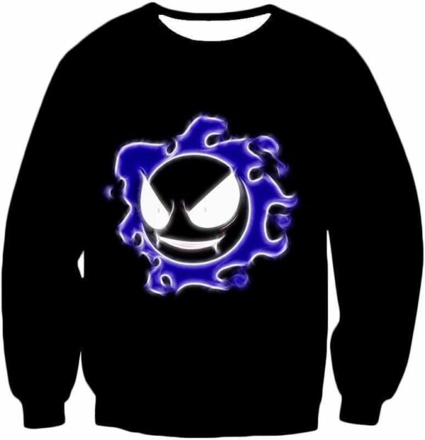 Pokemon Ghastly Ghost Type Pokemon Black Hoodie  - Pokemon Hoodie - Sweatshirt