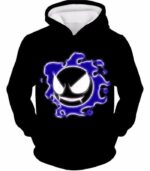 Pokemon Ghastly Ghost Type Pokemon Black Zip Up Hoodie  - Pokemon Zip Up Hoodie - Hoodie