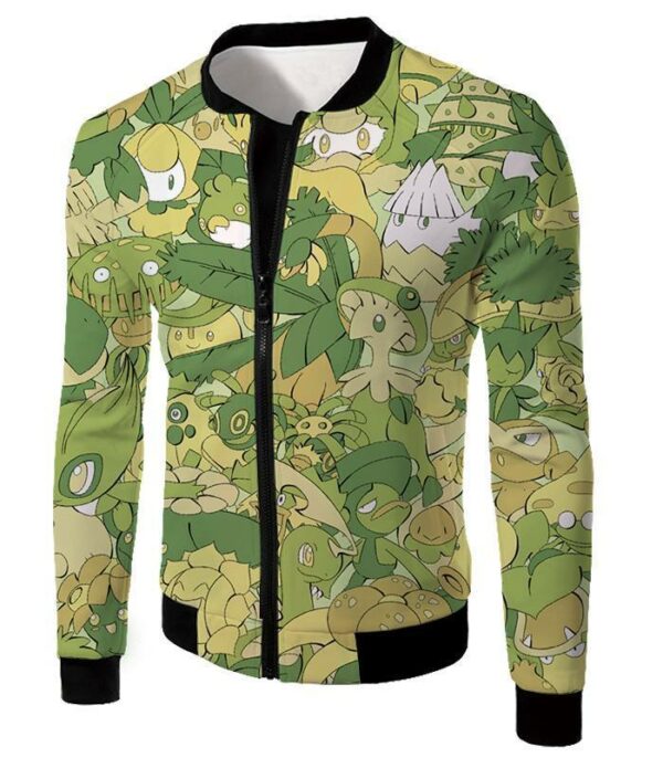 Pokemon Hoodie - Grass Type Pokemons Hoodie - Jacket