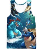 Pokemon Hoodie - Pokemon All Powerful Water Type Pokemons Cool Hoodie - Tank Top