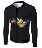 Pokemon Hoodie - Pokemon All Types Of Pokeballs Black Hoodie - Jacket