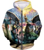 Pokemon Hoodie - Pokemon Ash Ketchums First Generation All Evolved Hoodie - Zip Up Hoodie