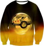 Pokemon Hoodie - Pokemon Best Pokemon Pikachu Pokeball Cool Black Yellow Hoodie - Sweatshirt