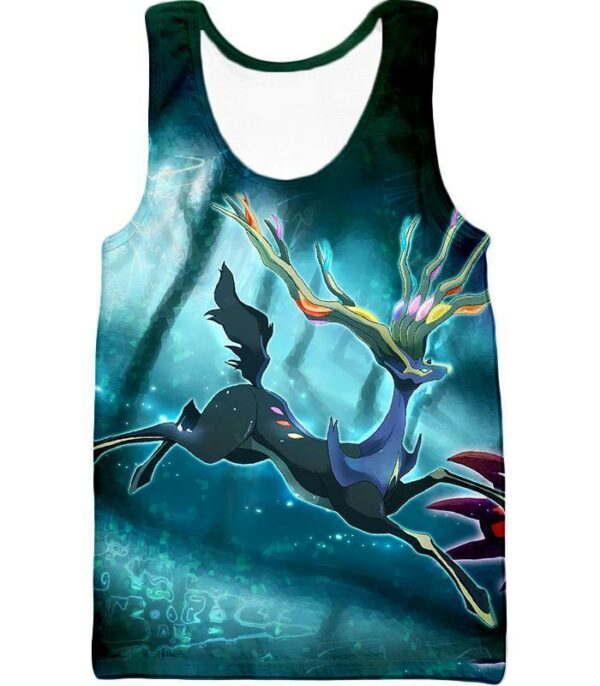 Pokemon Hoodie - Pokemon Cool Fairy Rock Pokemon Xerneas Graphic Hoodie - Tank Top