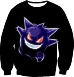 Pokemon Hoodie - Pokemon Cool Ghost Type Pokemon Gengar Black Hoodie - Sweatshirt