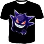 Pokemon Hoodie - Pokemon Cool Ghost Type Pokemon Gengar Black Hoodie - T-Shirt