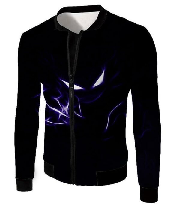 Pokemon Hoodie - Pokemon Cool Ghost Type Pokemon Haunter Black Hoodie - Jacket