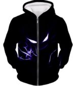 Pokemon Hoodie - Pokemon Cool Ghost Type Pokemon Haunter Black Hoodie - Zip Up Hoodie