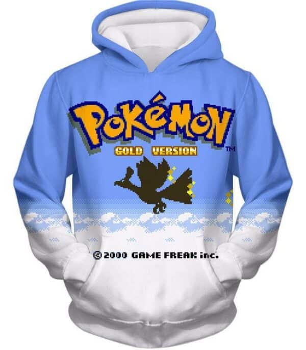 Pokemon Hoodie - Pokemon Cool Pokemon Gold Version Game Promo Hoodie