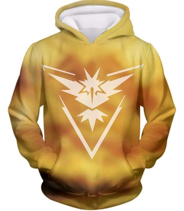 Pokemon Hoodie - Pokemon Cool Thunder Pokemon Zapdos Symbol Yellow Hoodie