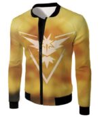 Pokemon Hoodie - Pokemon Cool Thunder Pokemon Zapdos Symbol Yellow Hoodie - Jacket