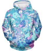 Pokemon Hoodie - Pokemon Cool Water Pokemons Promo Anime Hoodie