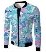 Pokemon Hoodie - Pokemon Cool Water Pokemons Promo Anime Hoodie - Jacket