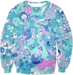 Pokemon Hoodie - Pokemon Cool Water Pokemons Promo Anime Hoodie - Sweatshirt