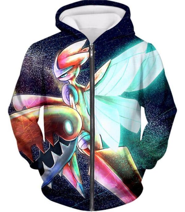 Pokemon Hoodie -  Pokemon Evolution Mega Scizors Cool Black Hoodie - Zip Up Hoodie