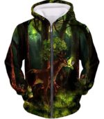 Pokemon Hoodie - Pokemon Fairy Of The Forest Grass Psychic Type Pokemon Celebi Cute Hoodie - Zip Up Hoodie