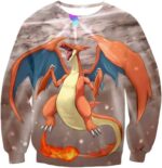 Pokemon Hoodie - Pokemon Fire Type Pokemon Charizard Action Hoodie - Sweatshirt