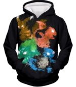 Pokemon Hoodie - Pokemon First Generation Spray Print Cool Black Hoodie