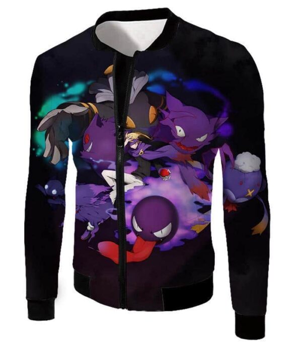 Pokemon Hoodie - Pokemon Ghost Type Anime Hoodie - Jacket