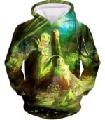 Pokemon Hoodie - Pokemon Grass Type Treecko And Chikorita Cool Hoodie