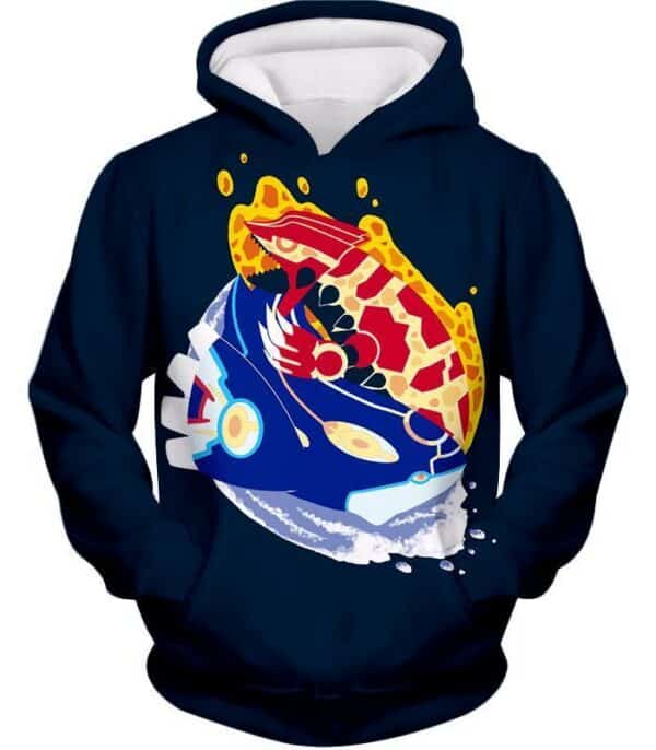 Pokemon Hoodie - Pokemon Groudon And Kyogre Cool Black Hoodie - Hoodie