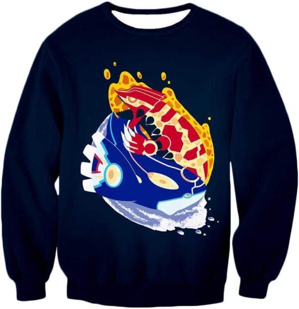 Pokemon Hoodie - Pokemon Groudon And Kyogre Cool Black Hoodie - Sweatshirt